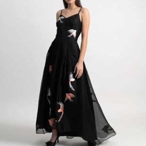 Agaati Whispering Wings Silk Organza Embroidered Dress